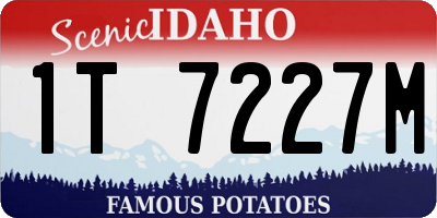 ID license plate 1T7227M