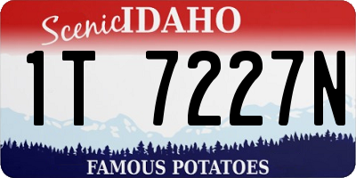 ID license plate 1T7227N