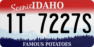 ID license plate 1T7227S