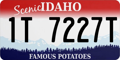 ID license plate 1T7227T