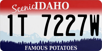 ID license plate 1T7227W