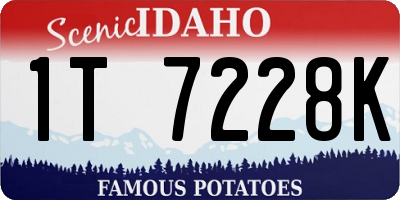 ID license plate 1T7228K