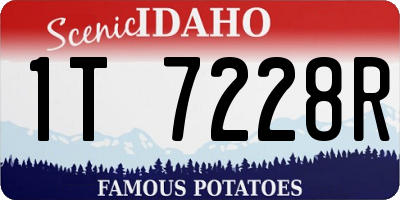 ID license plate 1T7228R