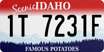 ID license plate 1T7231F