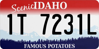 ID license plate 1T7231L