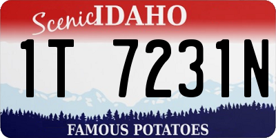 ID license plate 1T7231N