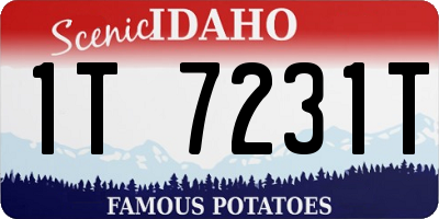 ID license plate 1T7231T