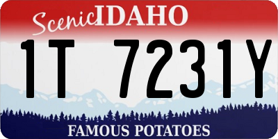 ID license plate 1T7231Y