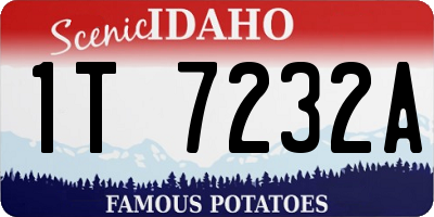 ID license plate 1T7232A