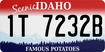 ID license plate 1T7232B