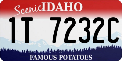 ID license plate 1T7232C