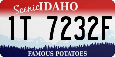 ID license plate 1T7232F