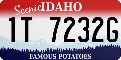ID license plate 1T7232G
