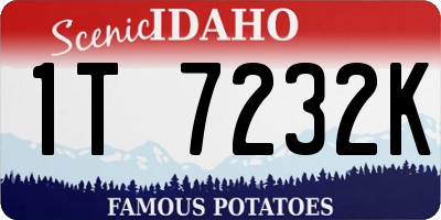ID license plate 1T7232K