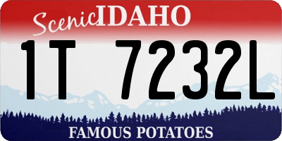 ID license plate 1T7232L