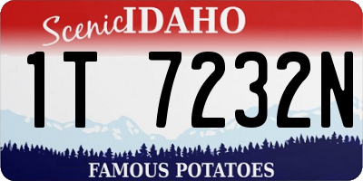 ID license plate 1T7232N