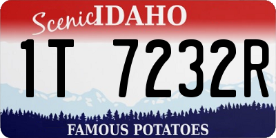 ID license plate 1T7232R