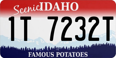 ID license plate 1T7232T