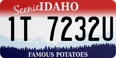 ID license plate 1T7232U