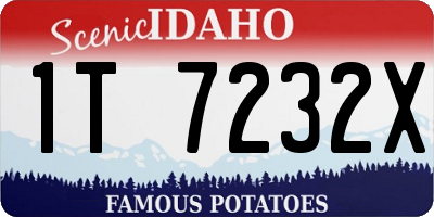 ID license plate 1T7232X