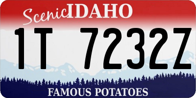 ID license plate 1T7232Z