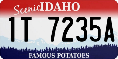 ID license plate 1T7235A