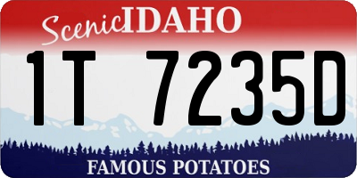 ID license plate 1T7235D