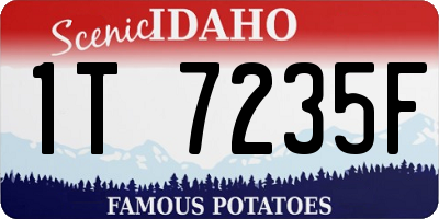 ID license plate 1T7235F