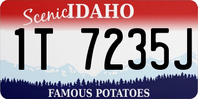 ID license plate 1T7235J