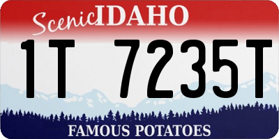ID license plate 1T7235T