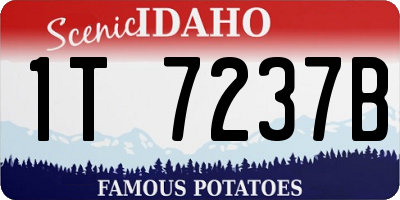 ID license plate 1T7237B