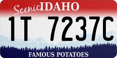 ID license plate 1T7237C