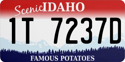 ID license plate 1T7237D