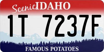 ID license plate 1T7237F