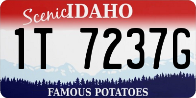 ID license plate 1T7237G