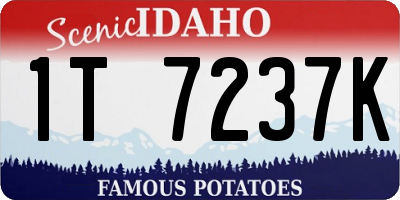ID license plate 1T7237K