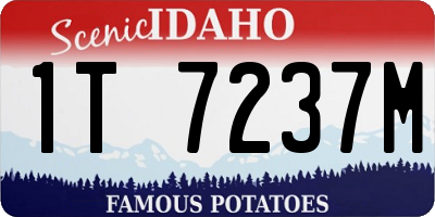 ID license plate 1T7237M