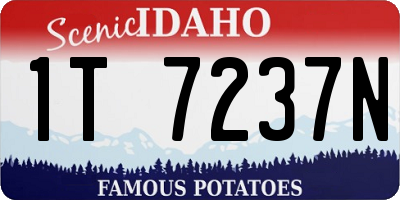 ID license plate 1T7237N