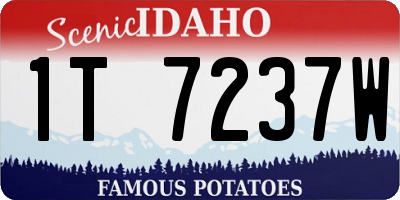 ID license plate 1T7237W