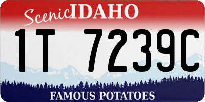 ID license plate 1T7239C