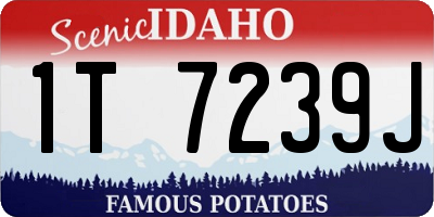 ID license plate 1T7239J