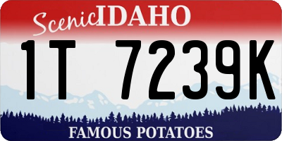 ID license plate 1T7239K