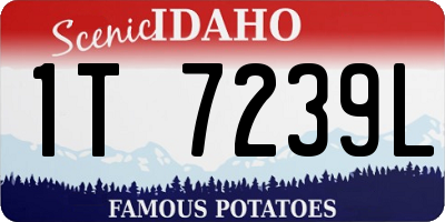 ID license plate 1T7239L