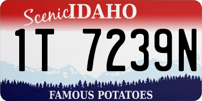 ID license plate 1T7239N