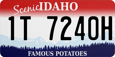 ID license plate 1T7240H