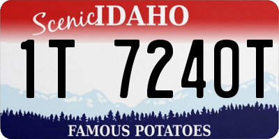 ID license plate 1T7240T