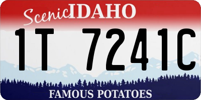 ID license plate 1T7241C