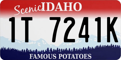 ID license plate 1T7241K