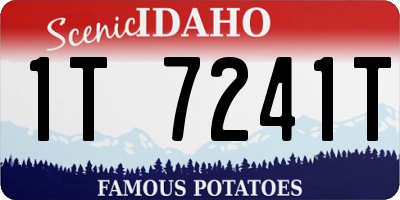 ID license plate 1T7241T