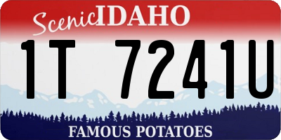 ID license plate 1T7241U